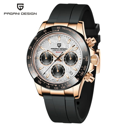 PAGANI DESIGN 2026 NEW 1664 Meteorite Dial Men's Watches Luxury Sapphire Quartz watch for men Sport Chronograph men Reloj Hombre
