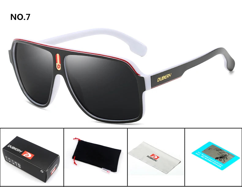 DUBERY Brand Design Polarized Sunglasses Men Driving Shades Male Retro Sun Glasses For Men Summer Mirror Goggle Oculos UV400 103