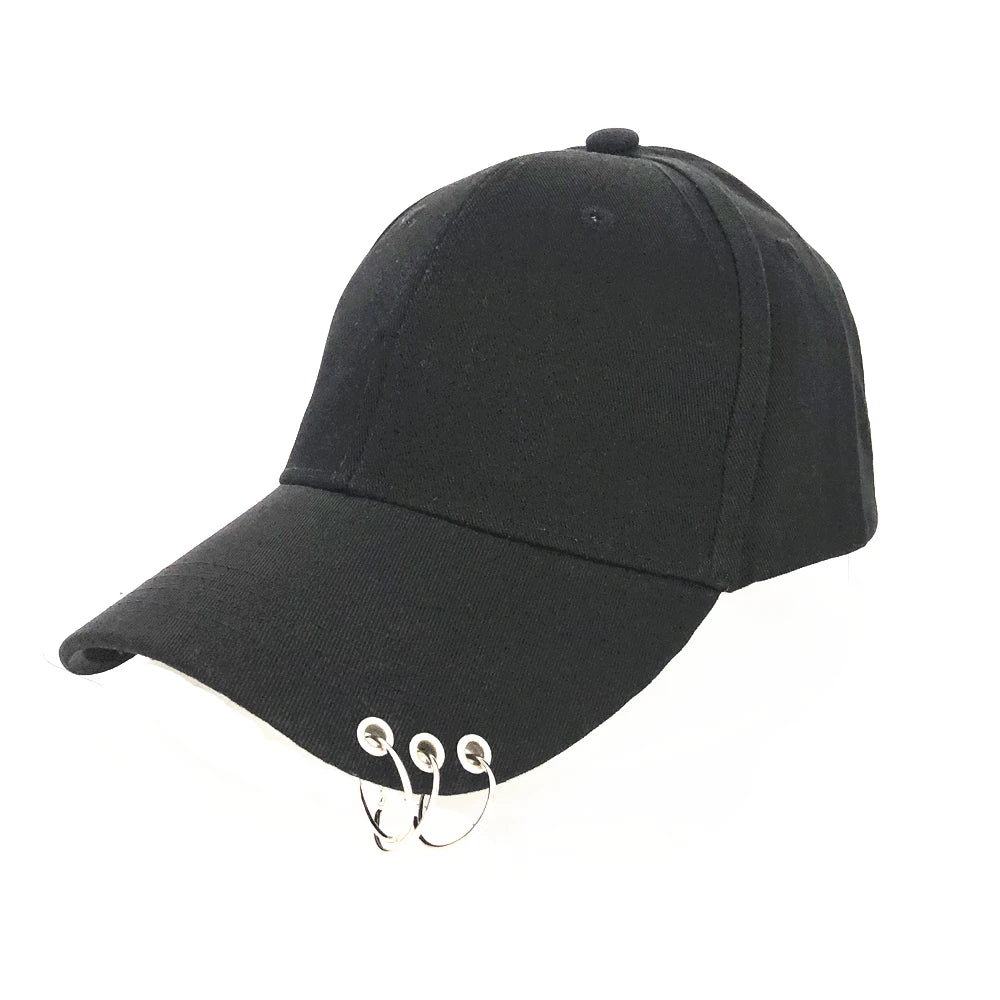 Justerbar basebollkeps med ring för utomhussport och solskydd för kvinnor och män – modekeps med snapback-stängning