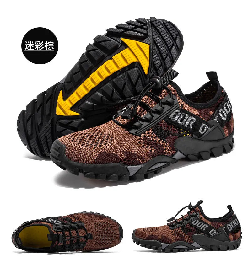 New Men's Outdoor Leisure Hiking Shoes Women's Beach Shoes Wading Shoes Couples Quick-Drying Rock Climbing Sneakers 36-47#