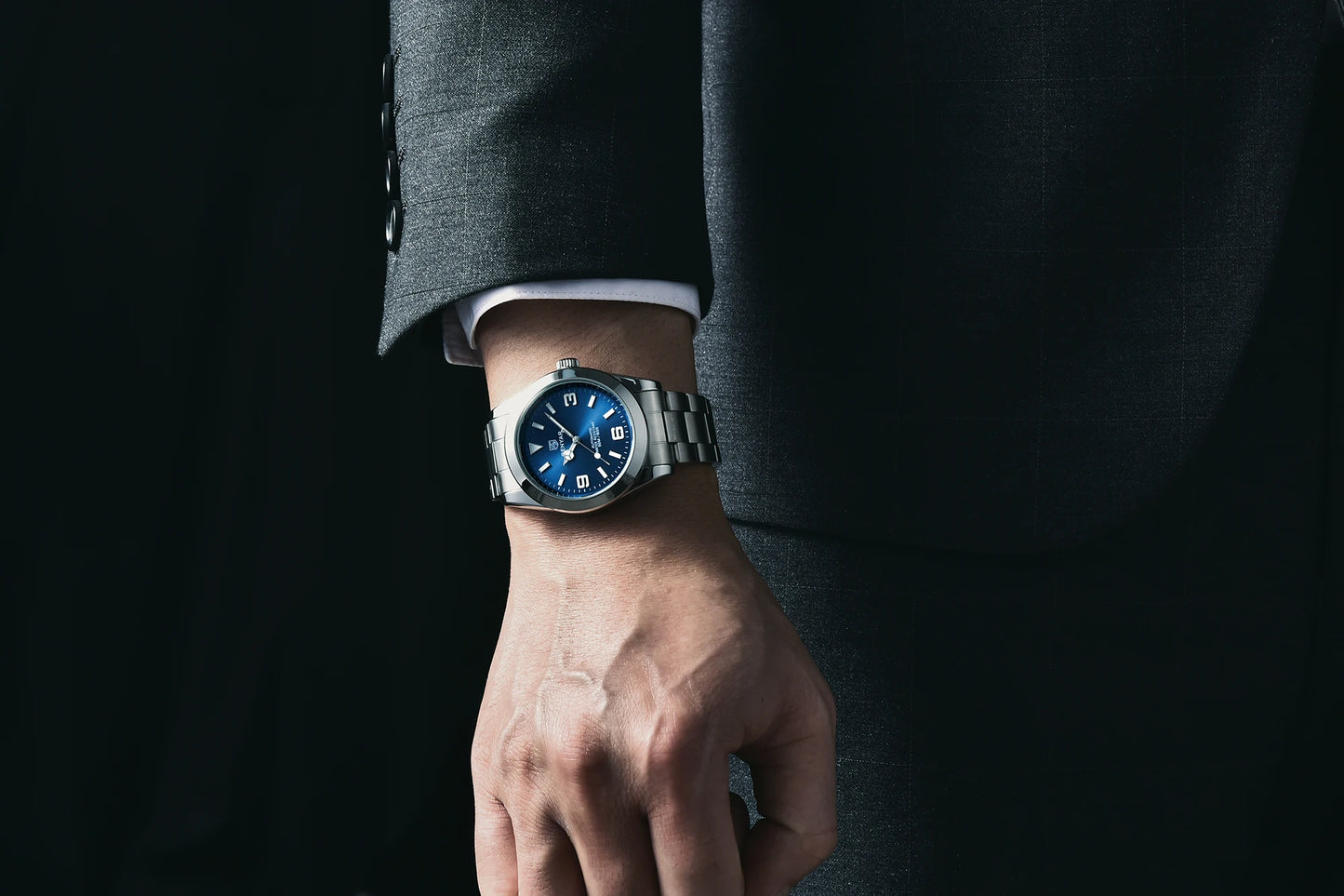 BENYAR Luxury Men Mechanical Wristwatches Stainless Steel Sports Men Automatic Watches 50ATM waterproof Clock