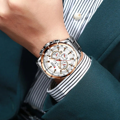 Relogio Masculino CURREN Business Men Watch Luxury Brand Stainless Steel Wrist Watch Chronograph Army Military Quartz Watches