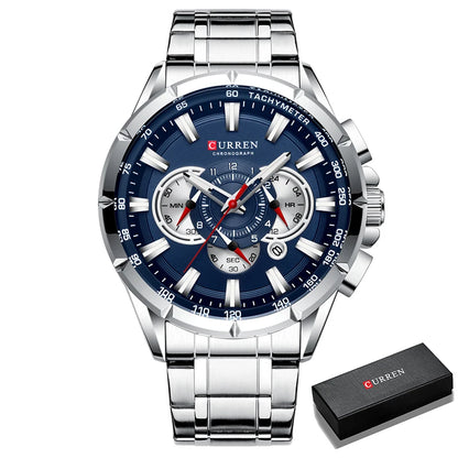 Relogio Masculino CURREN Business Men Watch Luxury Brand Stainless Steel Wrist Watch Chronograph Army Military Quartz Watches