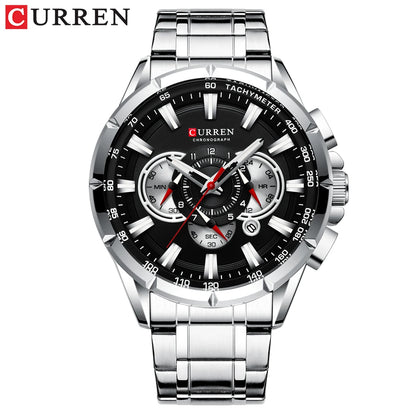 Relogio Masculino CURREN Business Men Watch Luxury Brand Stainless Steel Wrist Watch Chronograph Army Military Quartz Watches