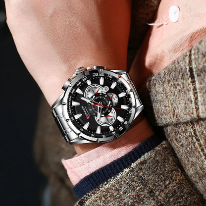 Relogio Masculino CURREN Business Men Watch Luxury Brand Stainless Steel Wrist Watch Chronograph Army Military Quartz Watches