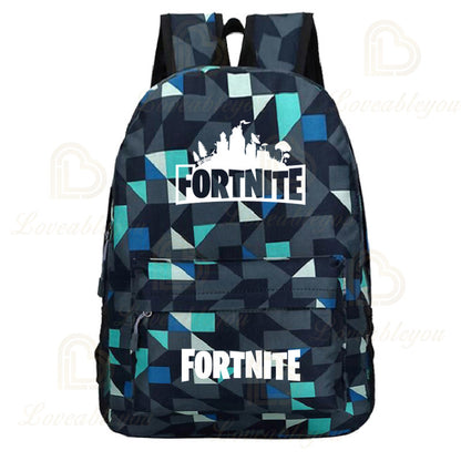 Mochila Fortnite Games, mochila escolar Fortnite para adolescentes, unissexo, com compartimento para portátil, para escola, viagens e uso casual