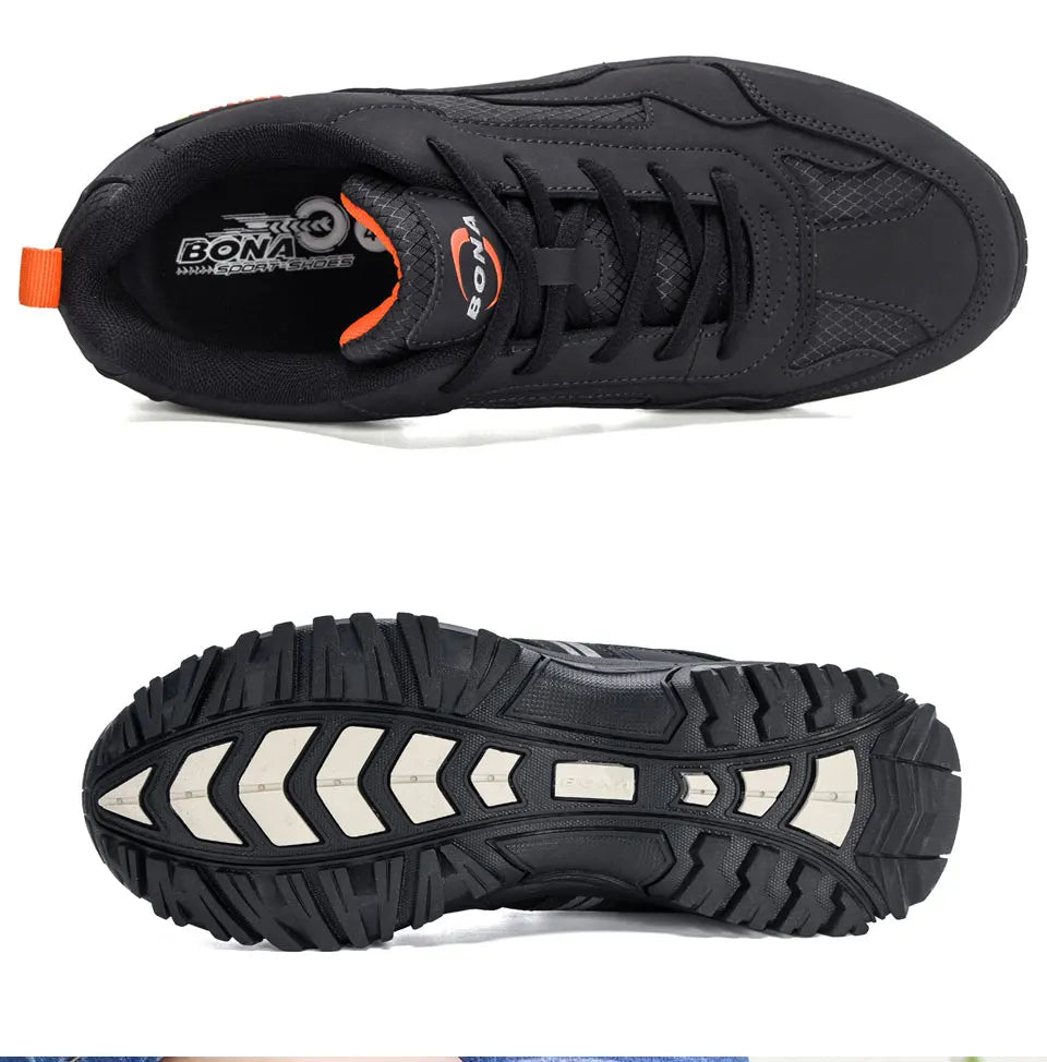 BONA New Designers Non-slip Wear-resistant Breathable Hiking Shoes Men Outdoor High-quality Jogging Walking Shoe Mansculino