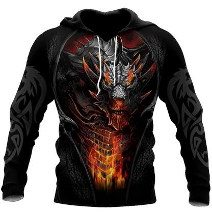 Beautiful Fire Dragon Tattoo 3D Printed Mens Hoodie Unisex hoodies Sweatshirt Autumn Streetwear Casual Jacket Tracksuit KJ747