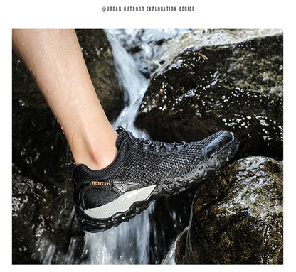 HUMTTO Hiking Shoes Men Breathable Outdoor Sports Climbing Shoes hunting shoes women Trekking Sneakers ankle boots Tactical shoe