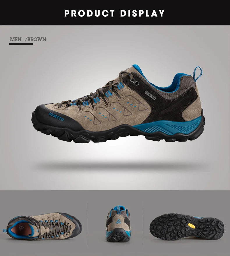 HUMTTO Trekking Shoes for Women Winter Hiking Shoes Womens Waterproof New Luxury Designer Climbing Leather Casual Woman Sneakers