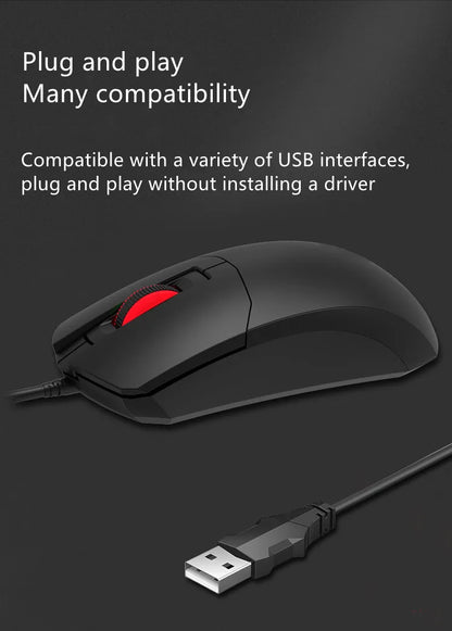 Rato com fios USB PS/2 ultra-longo LINDO ZONE para computador de secretária, cabo de 2M/3M 200CM/300CM, rato com fios prolongado para portátil
