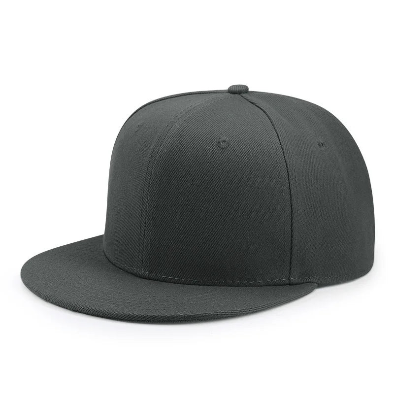 Casquette de baseball pour adulte à l'arrière fermé, pour petits tours de tête, femme et homme, modèle neutre, style hip-hop, casquette snapback, taille grande pour homme, casquette ajustée à visière plate, de 55 cm à 64 cm