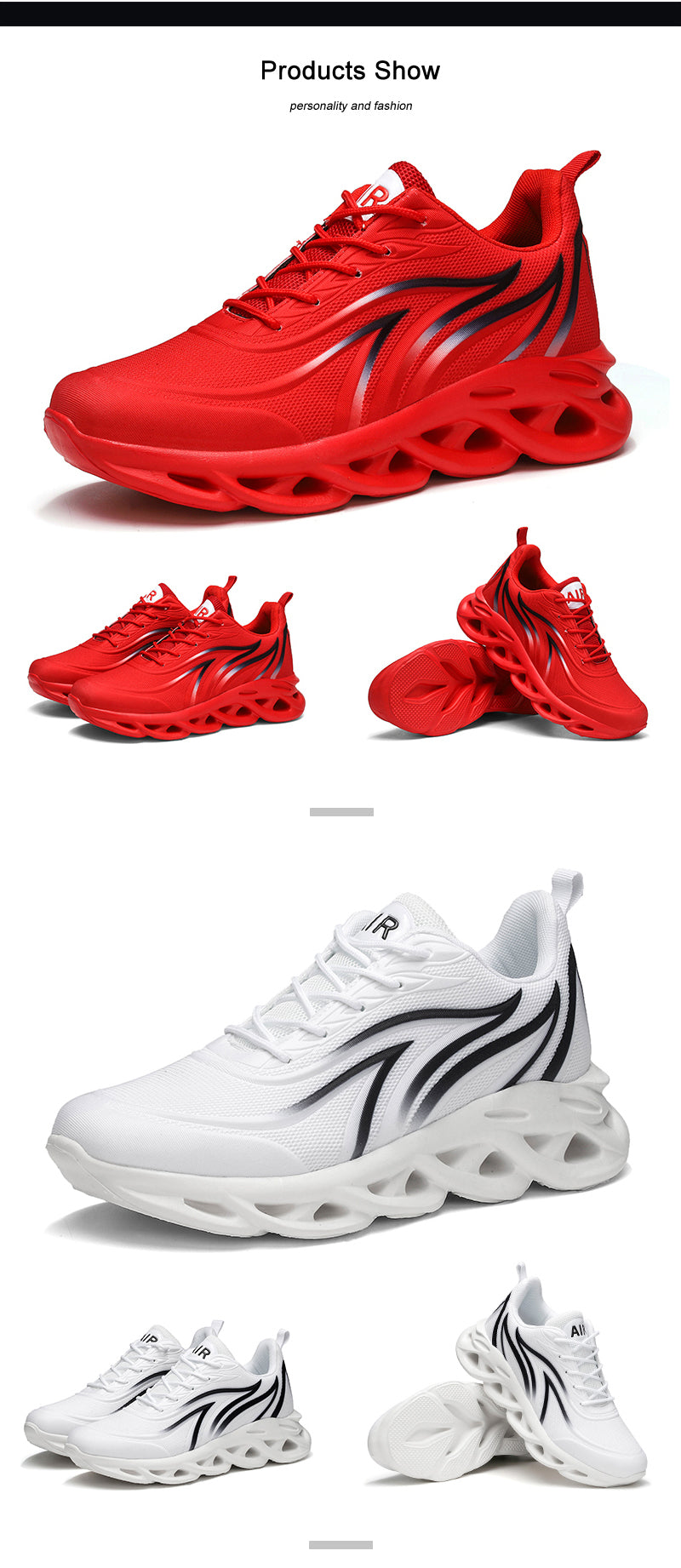 Baskets imprimées « Flame » pour homme, chaussures de sport Flying Weave, chaussures de course confortables, chaussures de sport pour homme pour l'extérieur