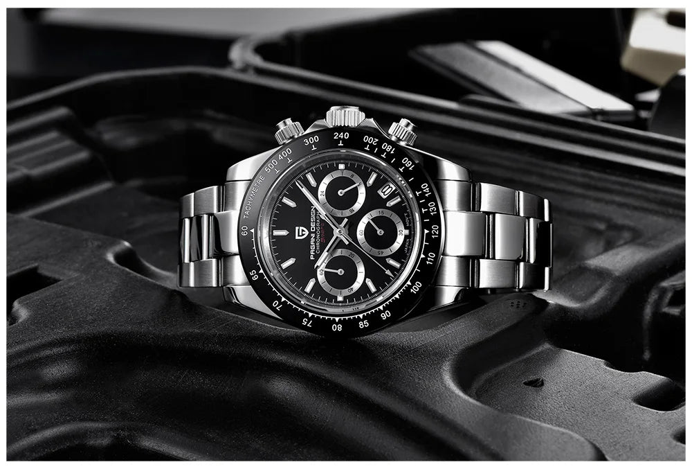 PAGANI DESIGN 2025 New Men's Watches Luxury Rose Gold Quartz Watch For Men 100M Waterproof Sports Chronograph Wristwatch Men