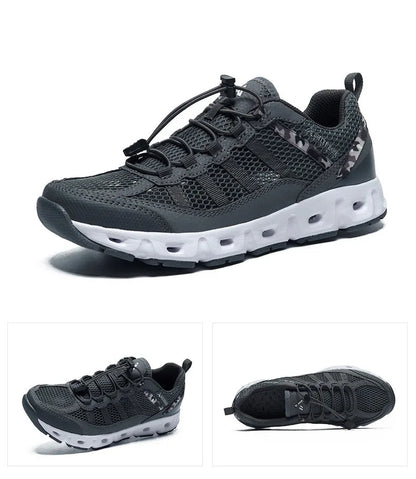 New Breathable Mesh Men Shoes Lightweight Comfortable Men Sneakers Fashions Lace Up Casual Shoes Flat Shoes Zapatillas Hombre