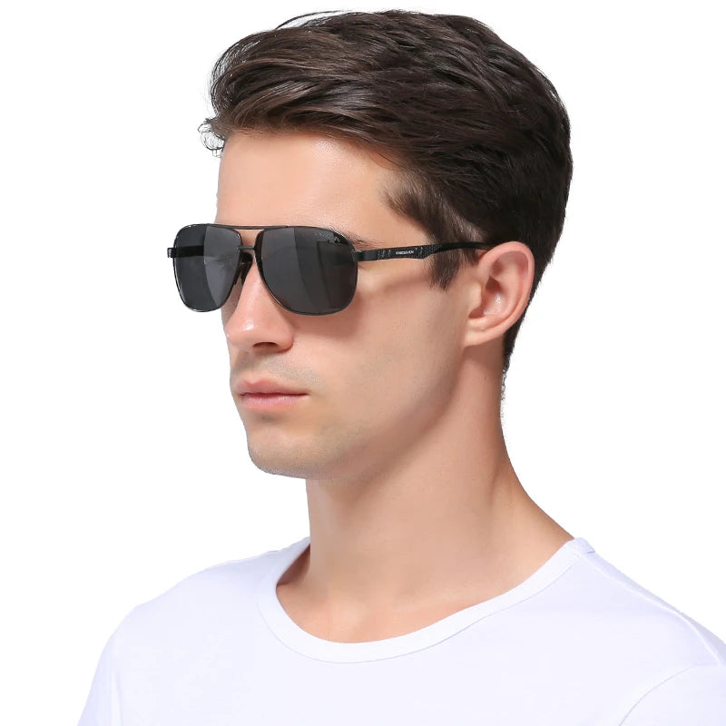 KINGSEVEN New Aluminum Men Fashion Sun Glasses Travel Driving Male Eyewear Oculos  band sunglasses N7188