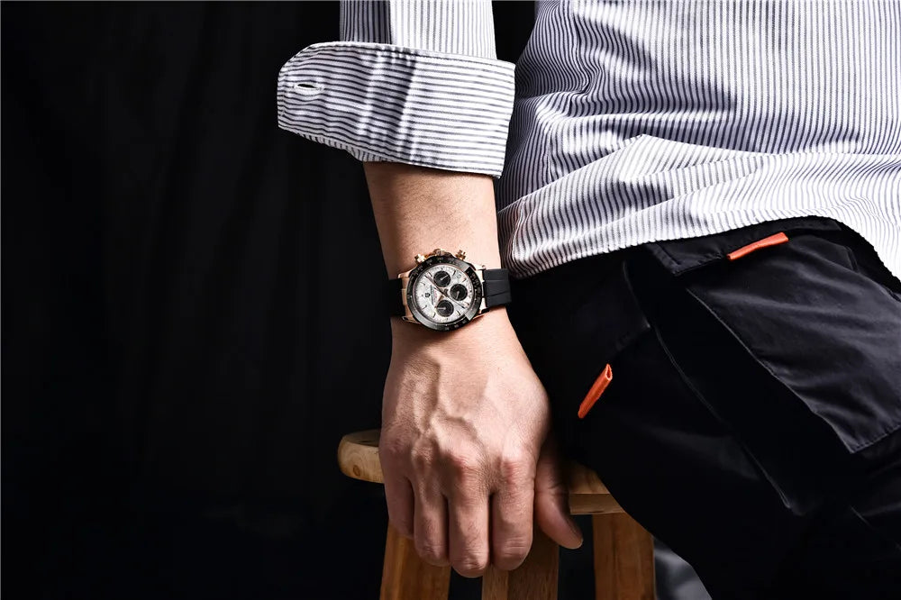 PAGANI DESIGN 2026 NEW 1664 Meteorite Dial Men's Watches Luxury Sapphire Quartz watch for men Sport Chronograph men Reloj Hombre