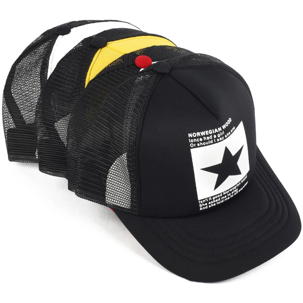 Fashion Summer Baseball Cap Snapback Mesh Trucker Hats Hip Hop Caps Cool Men Caps Female Outdoor Casual Sun Hat High Quality