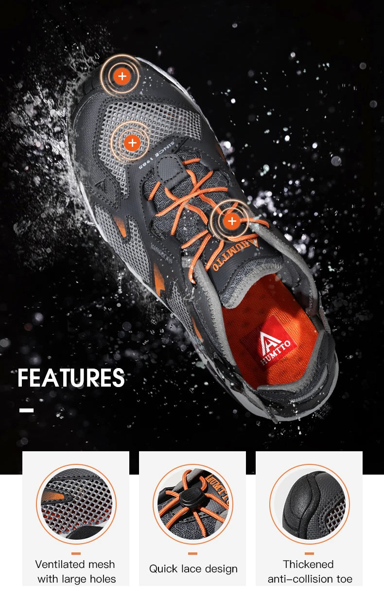 HUMTTO Brand Hiking Boots for Men Sneakers New Summer Trekking Sandals Male Breathable Outdoor Walking Climbing Water Shoes Mens