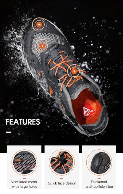 HUMTTO Brand Hiking Boots for Men Sneakers New Summer Trekking Sandals Male Breathable Outdoor Walking Climbing Water Shoes Mens