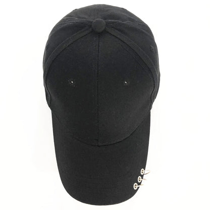 Justerbar basebollkeps med ring för utomhussport och solskydd för kvinnor och män – modekeps med snapback-stängning