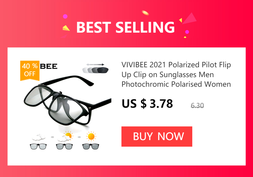 VIVIBEE Polarized Flip Up Clip On Sunglasses for Driving Dark UV400 Photochromic Anti Glare Lens Sun Glasses Car Driver