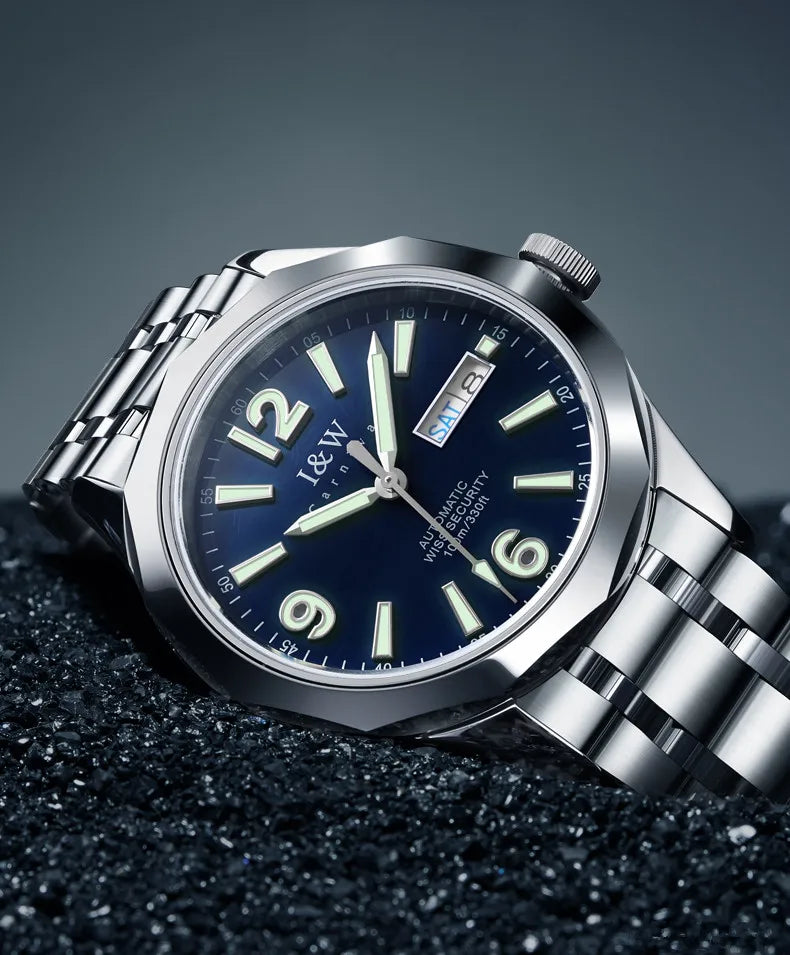 Relógio CARNIVAL para homem em tungsténio, marca de luxo, movimento automático NH36, relógio mecânico de pulso para homem, resistente à água, Montre Homme