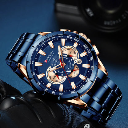 Relogio Masculino CURREN Business Men Watch Luxury Brand Stainless Steel Wrist Watch Chronograph Army Military Quartz Watches