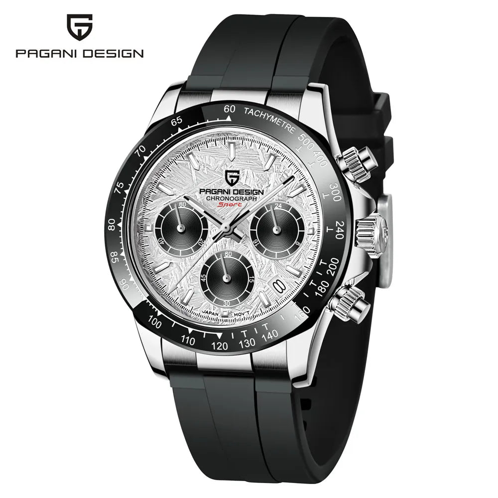 PAGANI DESIGN 2026 NEW 1664 Meteorite Dial Men's Watches Luxury Sapphire Quartz watch for men Sport Chronograph men Reloj Hombre