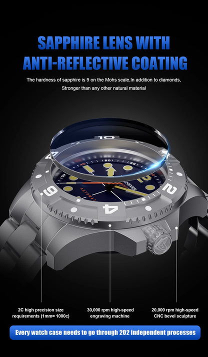 FeelNever Top Brand Luxury Mechanical Watch Profession Casual Sport Stainless Steel Automatic Men's Watches Fashion Wristwatches