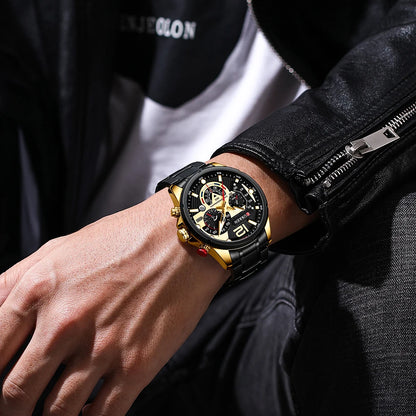 CURREN Men’s Luxury Quartz Chronograph Watch  Sport Design, Waterproof & Date Display