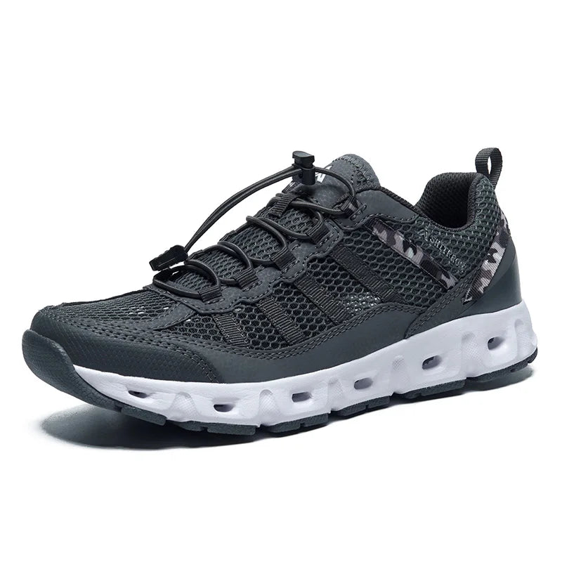 New Breathable Mesh Men Shoes Lightweight Comfortable Men Sneakers Fashions Lace Up Casual Shoes Flat Shoes Zapatillas Hombre