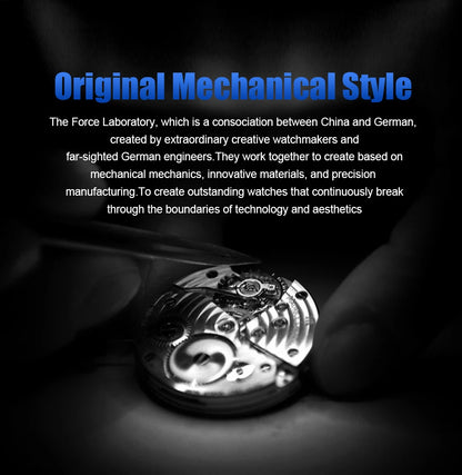 FeelNever Top Brand Luxury Mechanical Watch Profession Casual Sport Stainless Steel Automatic Men's Watches Fashion Wristwatches