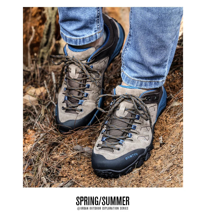 HUMTTO Trekking Shoes for Women Winter Hiking Shoes Womens Waterproof New Luxury Designer Climbing Leather Casual Woman Sneakers