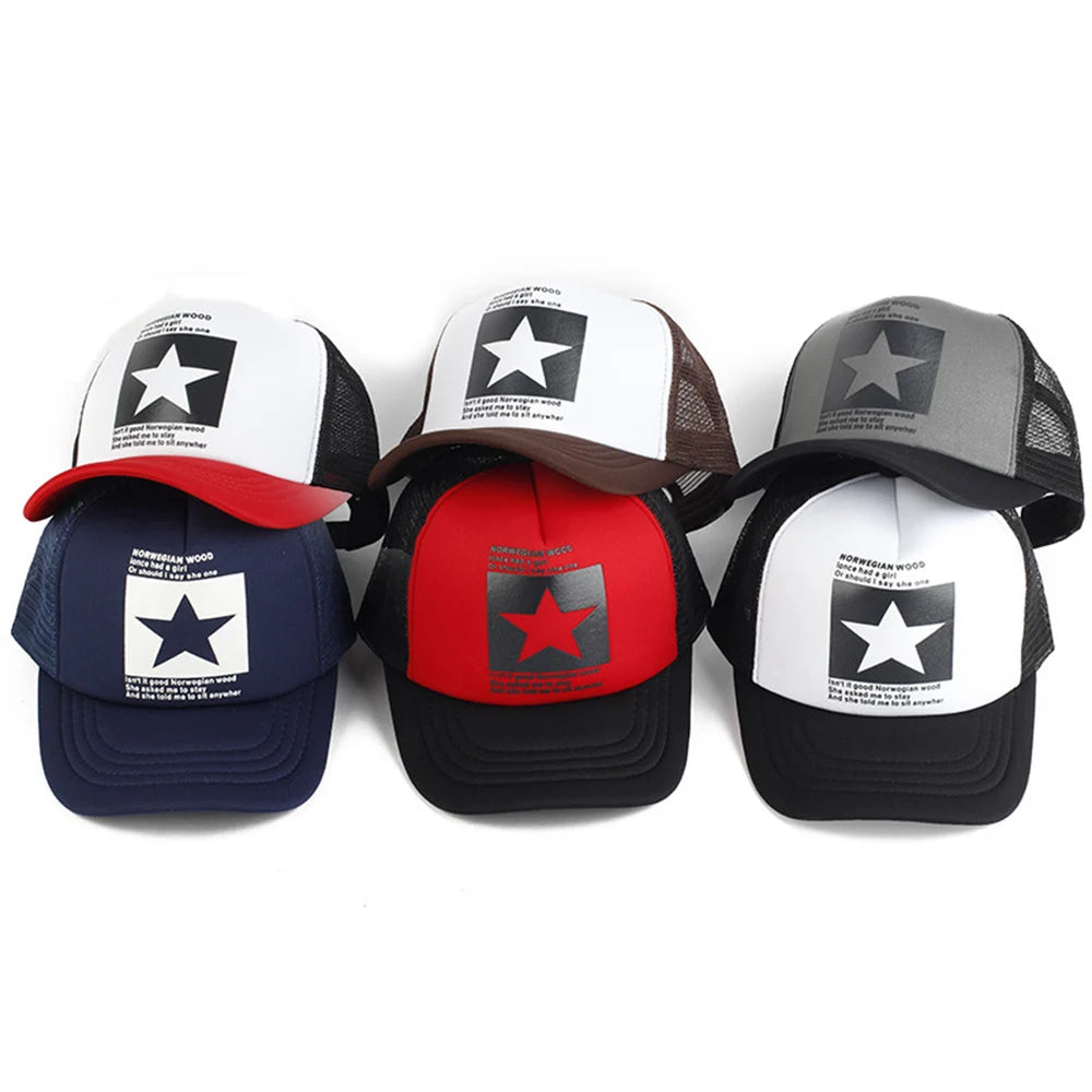 Fashion Summer Baseball Cap Snapback Mesh Trucker Hats Hip Hop Caps Cool Men Caps Female Outdoor Casual Sun Hat High Quality