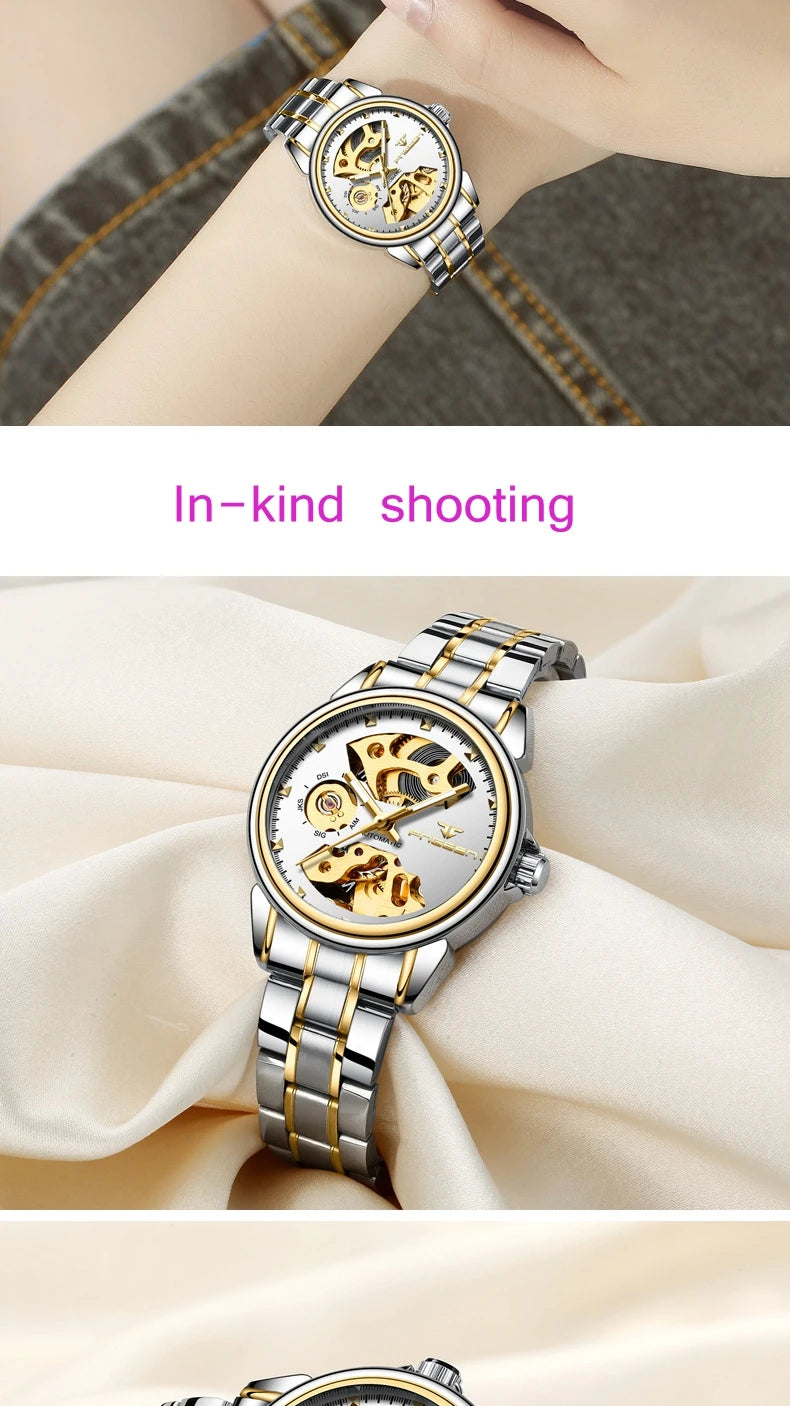 Fashion Luxury Brand Ladies Watches Women Automatic Watches Mechanical Watch Waterproof Luminous Sport Casual Wristwatch