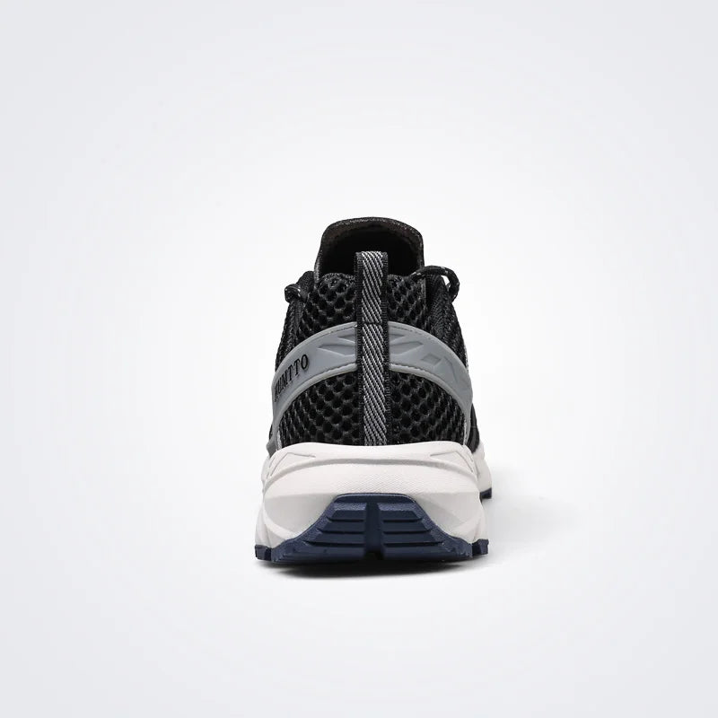 HUMTTO Non-slip Cushioning Running Shoes Men Breathable Mesh Lace-Up Sport Jogging Trekking Shoes Summer Outdoor Light Sneakers