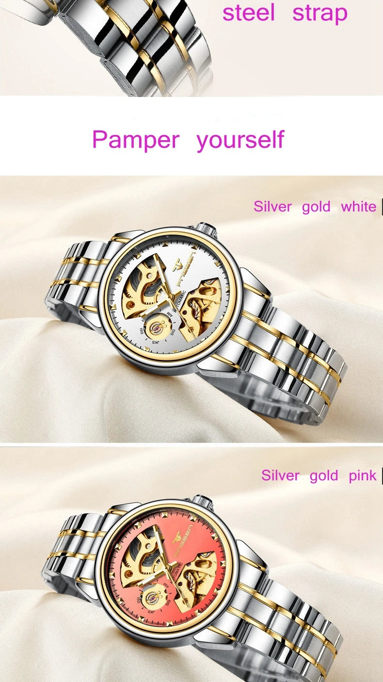 Fashion Luxury Brand Ladies Watches Women Automatic Watches Mechanical Watch Waterproof Luminous Sport Casual Wristwatch