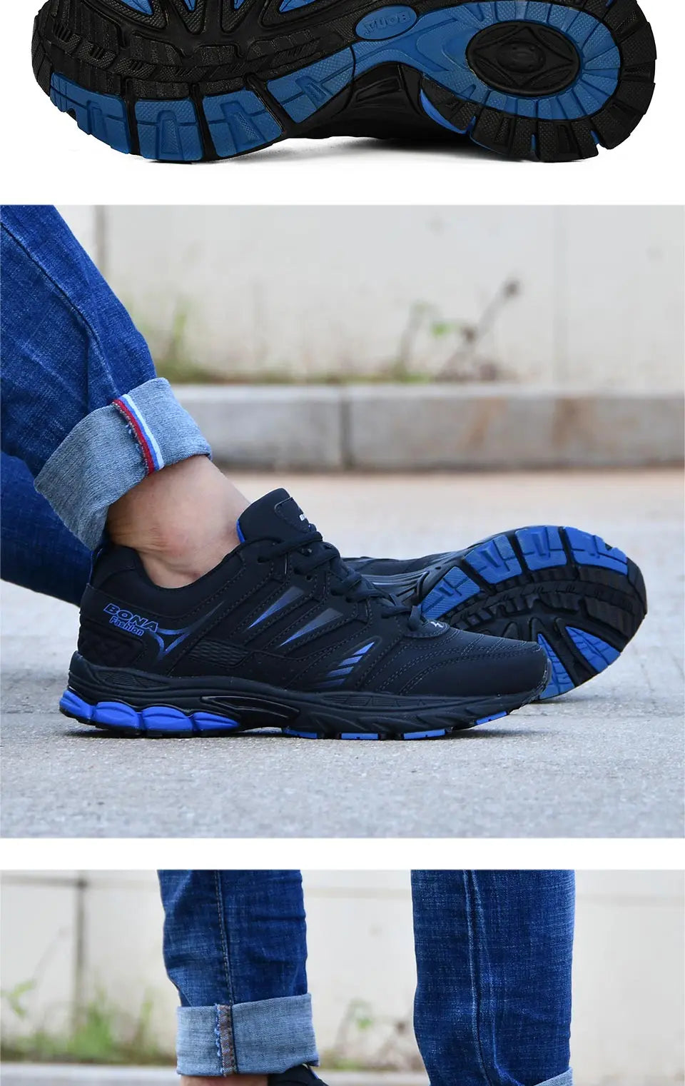 BONA  New Design Style Men Shoes Breathable Popular Men Running Shoes Outdoor Sneaker Sports Shoes Comfortable