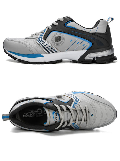 BONA Running Shoes Men Fashion Outdoor Light Breathable Sneakers Man Lace-Up Sports Walking Jogging Shoes Man Comfortable