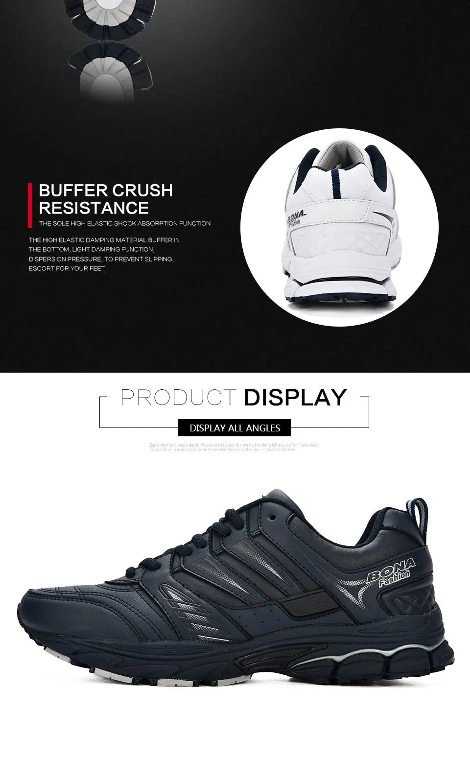 BONA  New Design Style Men Shoes Breathable Popular Men Running Shoes Outdoor Sneaker Sports Shoes Comfortable