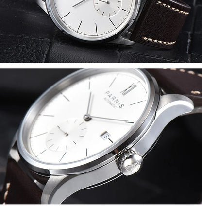 Parnis Mechanical Watches Minimalist Watch for Men Wristwatch Luxury Waterproof Automatic hombre Relogio Masculino Calendar 2025