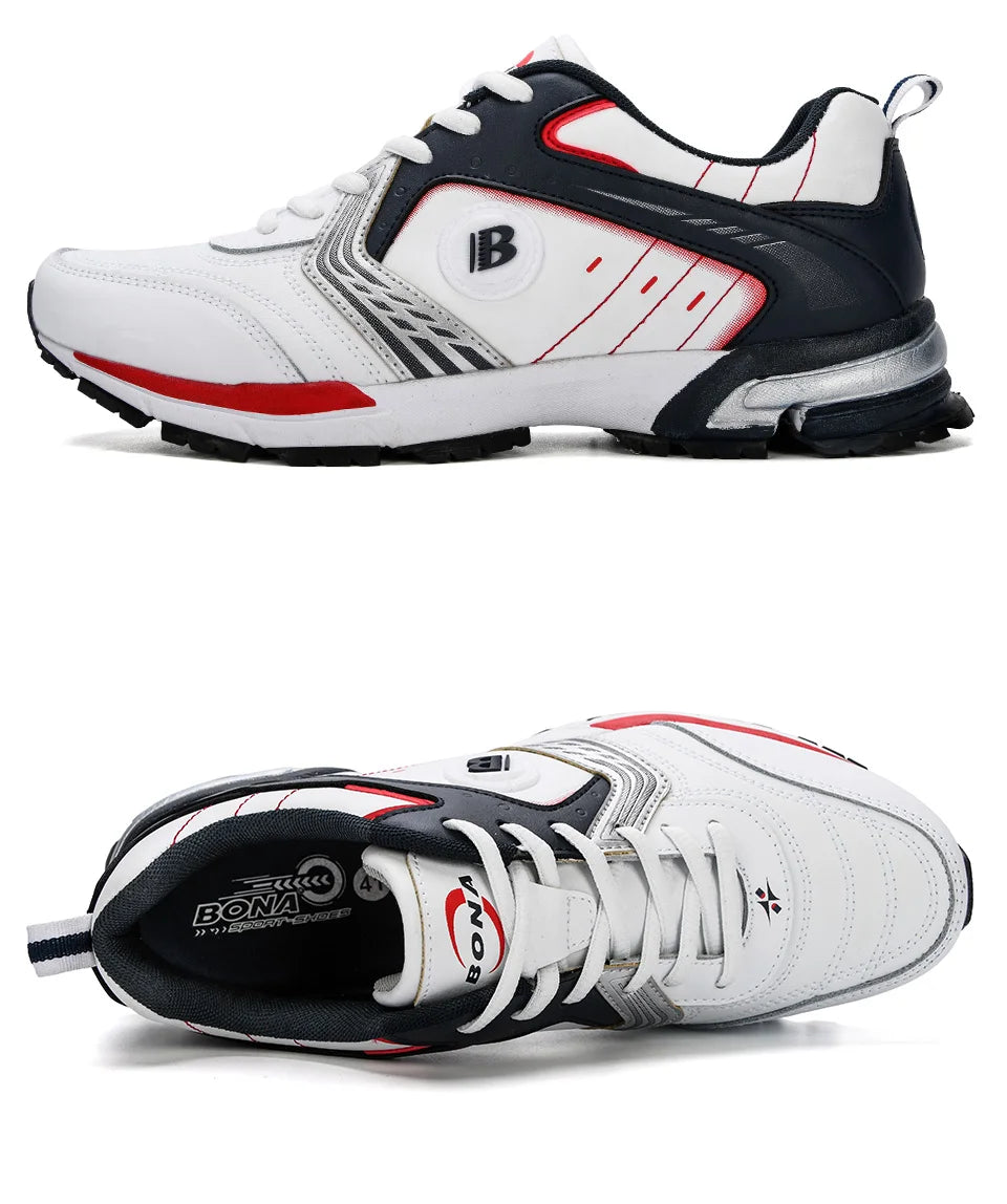 BONA Running Shoes Men Fashion Outdoor Light Breathable Sneakers Man Lace-Up Sports Walking Jogging Shoes Man Comfortable