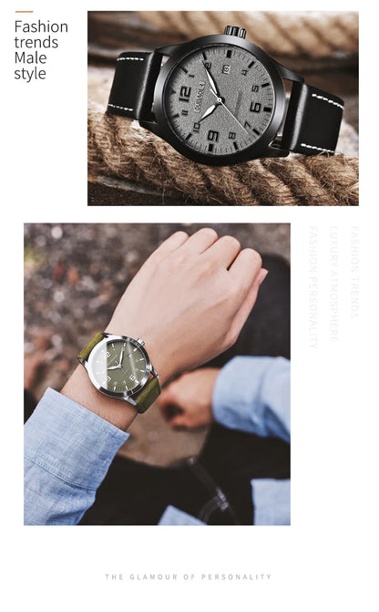 OCHSTIN Man Mechanical Pilot Wrist Watches Luxury Self Wind Leather Mechanic Male Clock Auto Date Relogio Masculino Gift for Men