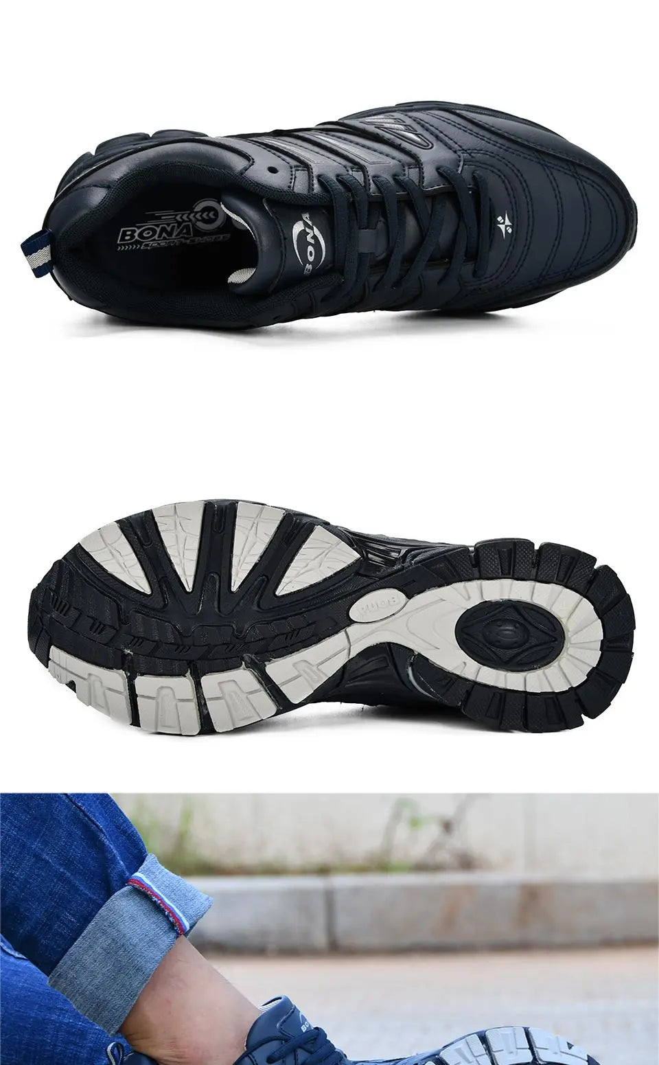 BONA  New Design Style Men Shoes Breathable Popular Men Running Shoes Outdoor Sneaker Sports Shoes Comfortable