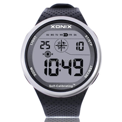 XONIX Mens Sports Watch Self Calibrating Digital Japan Mov't Waterproof 100m  Swim Diver Outdoor Wristwatch Big Numbers