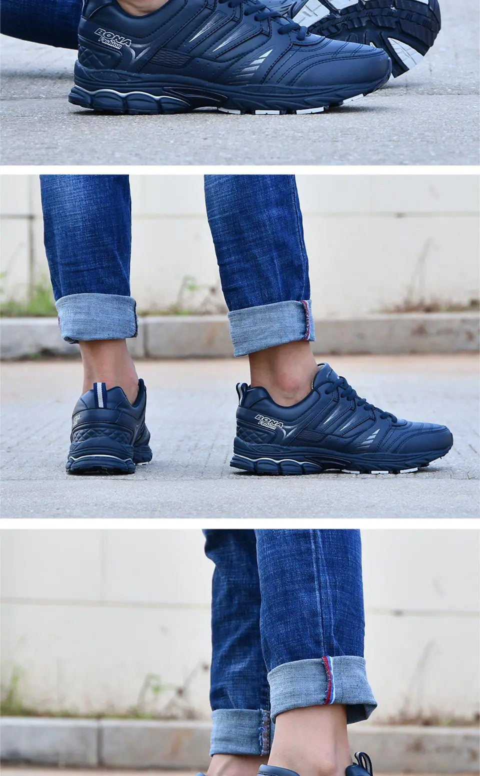 BONA  New Design Style Men Shoes Breathable Popular Men Running Shoes Outdoor Sneaker Sports Shoes Comfortable