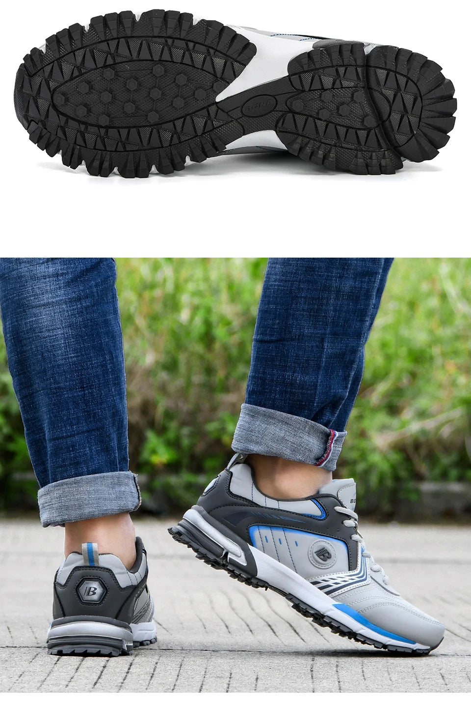 BONA Running Shoes Men Fashion Outdoor Light Breathable Sneakers Man Lace-Up Sports Walking Jogging Shoes Man Comfortable