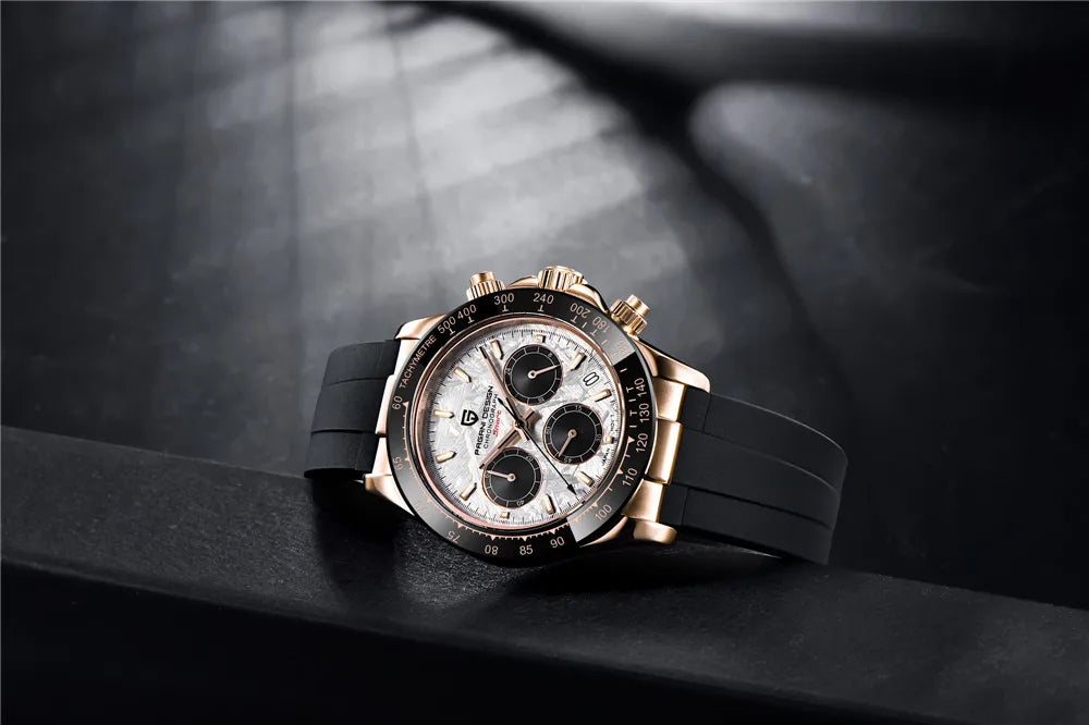 PAGANI DESIGN 2026 NEW 1664 Meteorite Dial Men's Watches Luxury Sapphire Quartz watch for men Sport Chronograph men Reloj Hombre