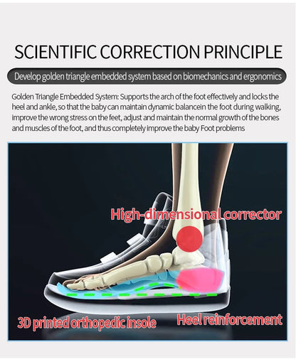 Kids Casual Shoes Princepard Arch Support Orthopedic Children's Sneakers Girls Boys with Corrective Insoles for Flat Feet